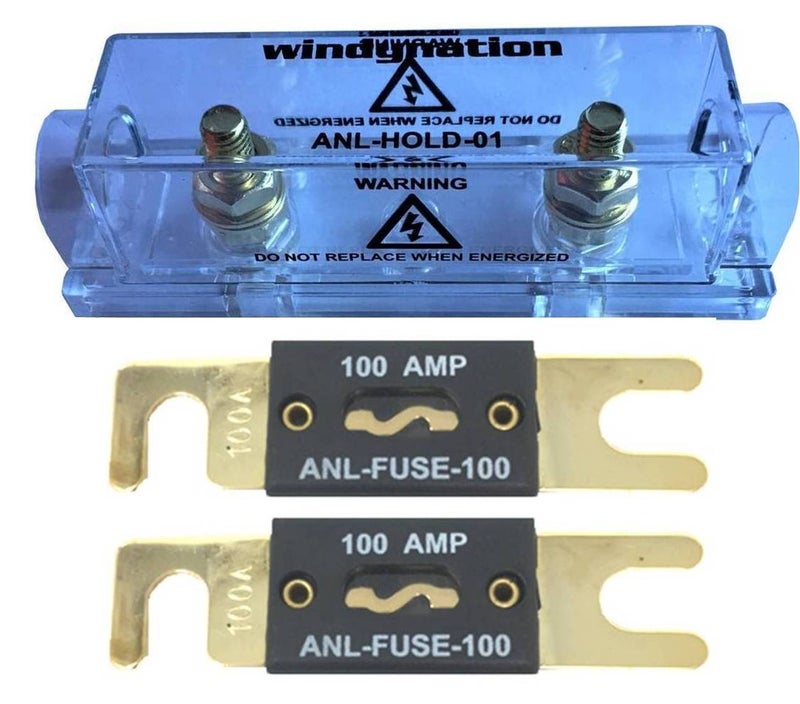 WindyNation ANL Fuse Holder + Fuse (2pcs 100A) - Image 1